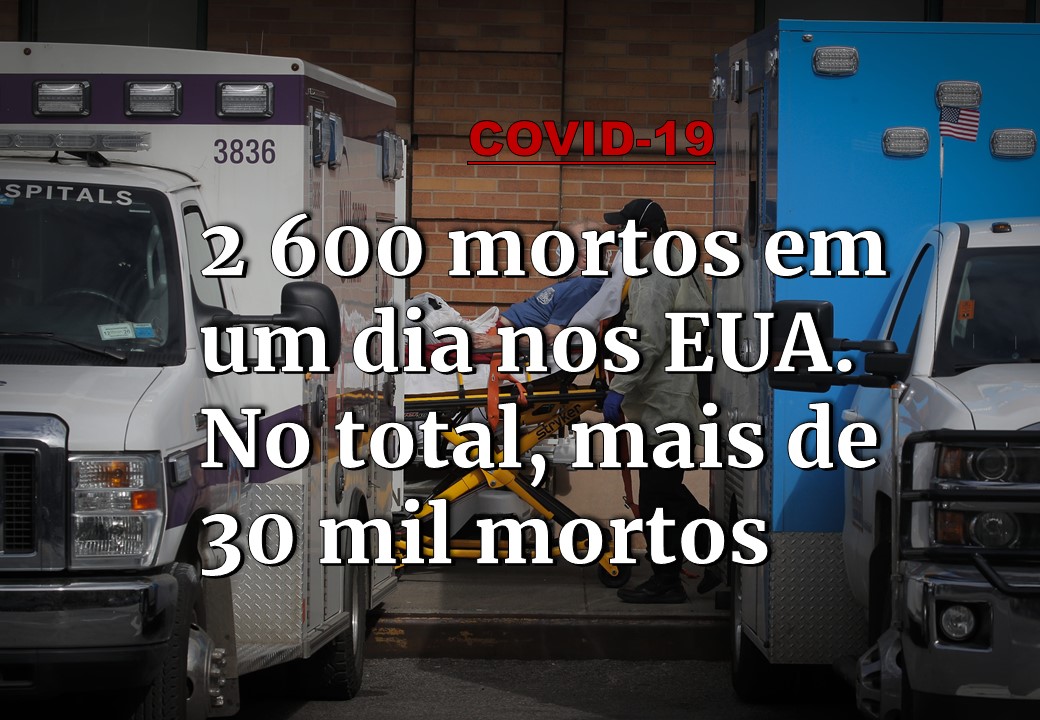 RECORDE SOMBRIO: EUA REGISTRA 2 600 MORTES EM 24 HORAS.