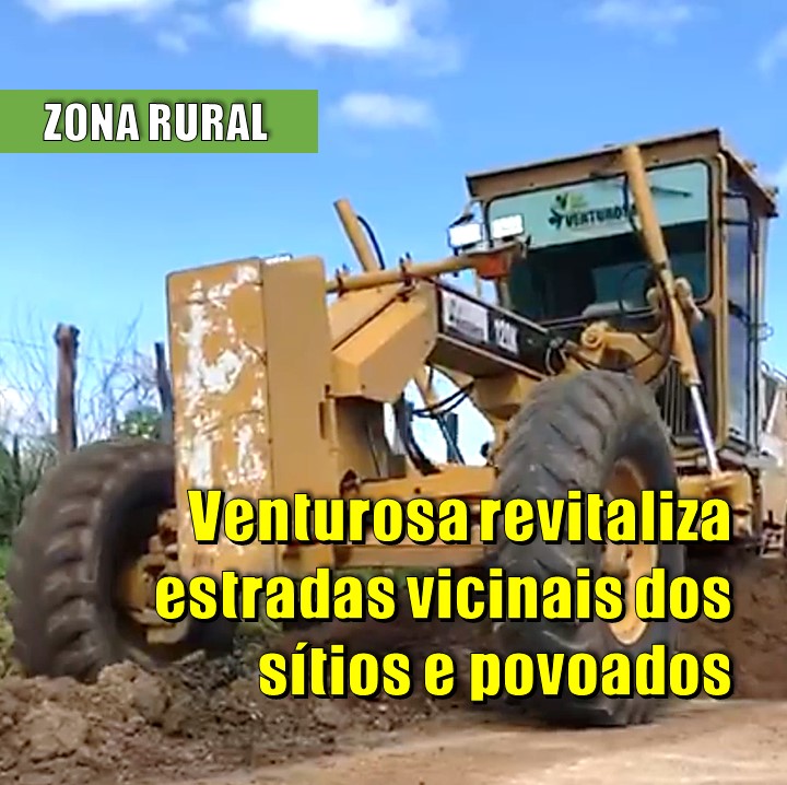 APOIO AO HOMEM DO CAMPO | Venturosa recupera estradas vicinais do município