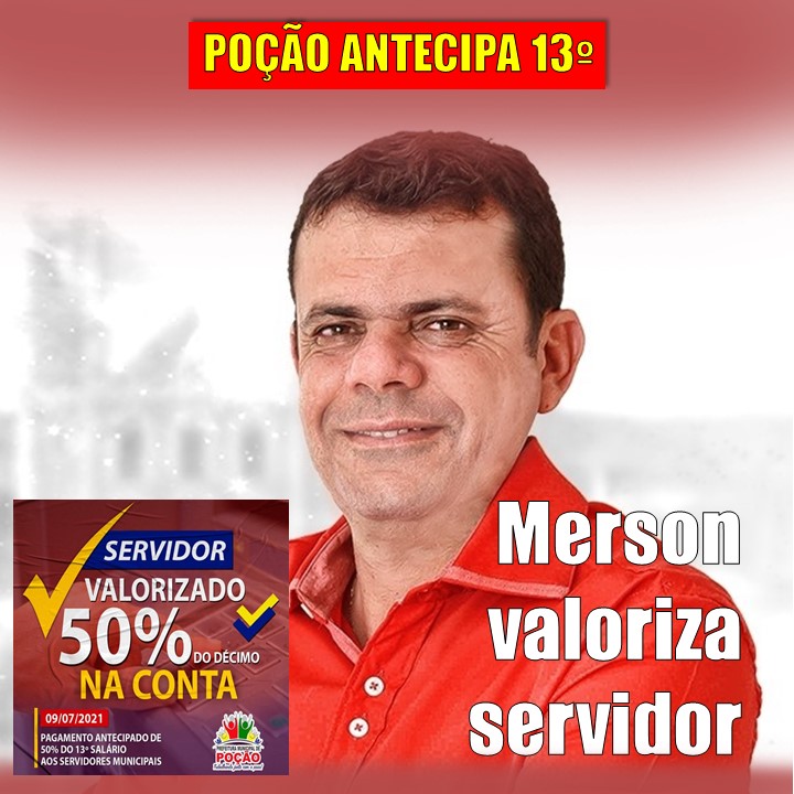 POÇÃO (PE) | Prefeitura antecipa 50% do 13º dos servidores na folha de junho