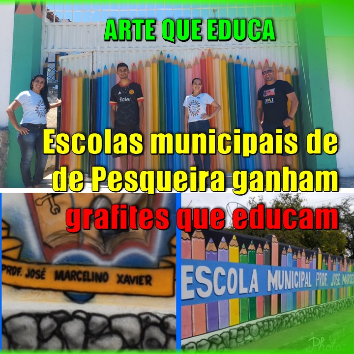 EDUCAÇÃO | Grafitagem e desenhos lúdicos nas escolas municipais ensinam brincando e chamam a atenção de alunos, pais e professores em Pesqueira