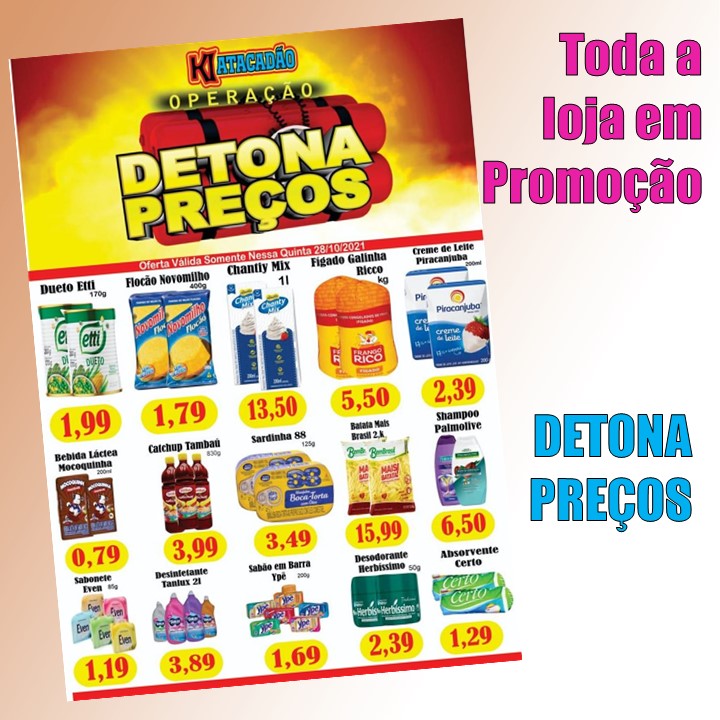 DETONA PREÇOS DO KIATACADÃO | Toda a loja em Promoção. Não perca!