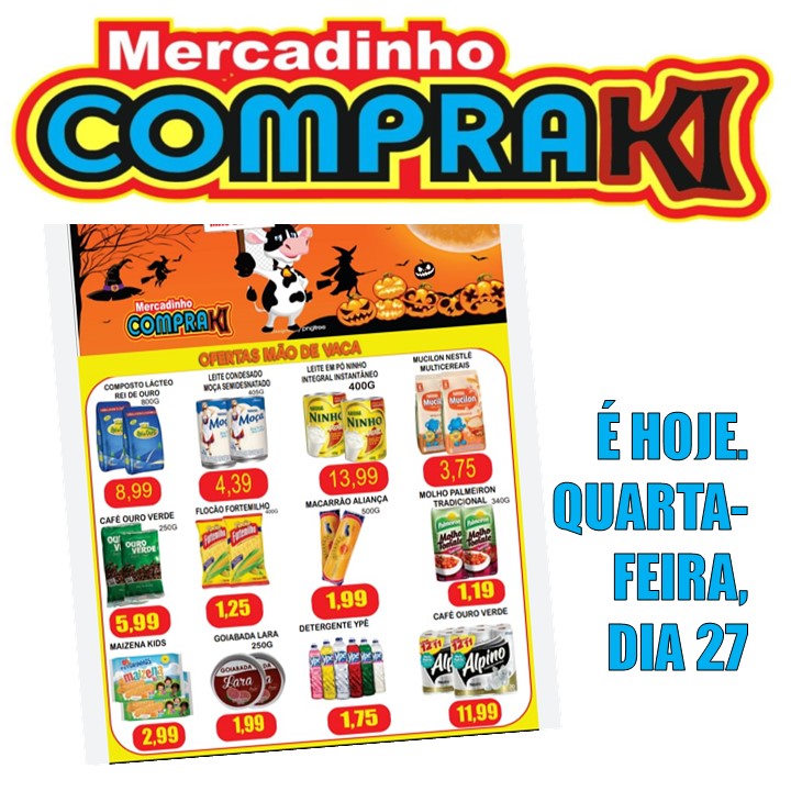 PROMOÇÃO MÃO DE VACA | É Hoje, ainda dá tempo. quarta-feira (27 de outubro) no Mercadinho Compraki, em Pesqueira.