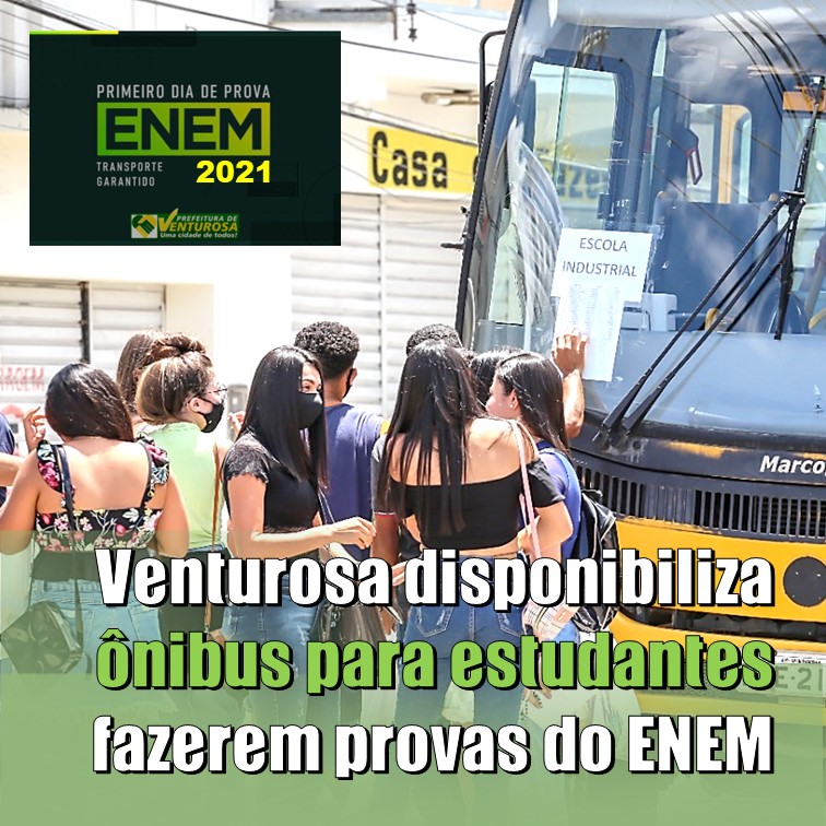 VENTUROSA | Prefeitura disponibiliza ônibus para estudantes que farão ENEM neste domingo e no próximo