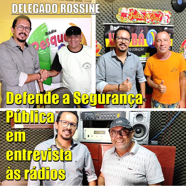 DELEGADO ROSSINE | Defendendo a Segurança Pública, Delegado Rossine faz maratona de entrevistas em rádios da região agreste
