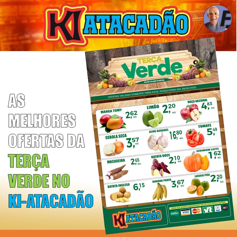 KI-ATACADÃO | TERÇA-FEIRA VERDE tem frutas e verduras, legumes com preços especiais em Pesqueira, no Ki-Atacadão