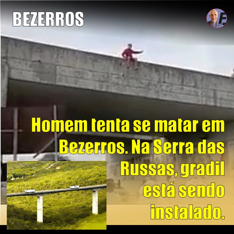BEZERROS | Homem sobrevive após pular de viaduto em Bezerros, no Agreste de Pernambuco