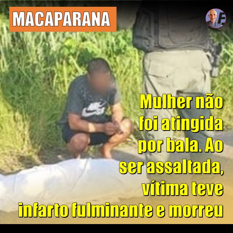 REVIRAVOLTA | Mulher não foi atingida por bala. Ao ser assaltada, vítima teve infarto fulminante e morreu. Marido levou tiro e está internado