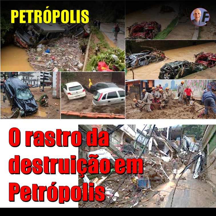 CAOS E TERROR NO RIO - CHUVAS E DESLIZAMENTOS | Vídeos flagraram deslizamentos e destruição em Petrópolis