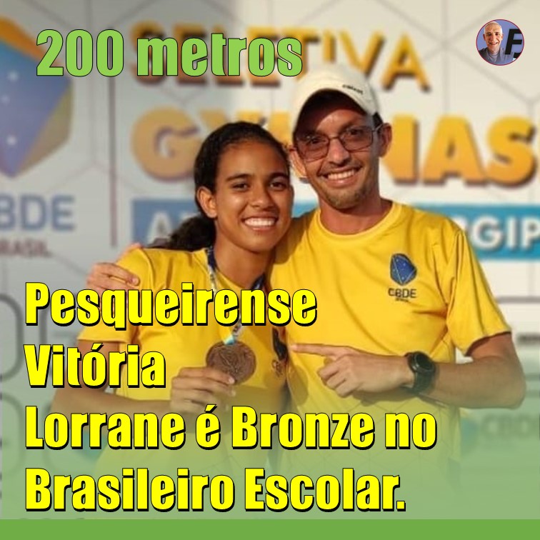 PÓDIO | Vitória Lorrane: nossa menina de Pesqueira é medalha de Bronze no Campeonato Brasileiro de Desporto Escolar