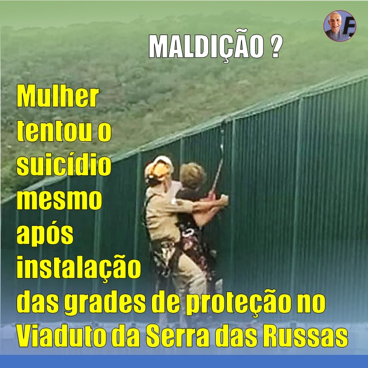 MALDIÇÃO? | Afirmando ser “anjo”, mulher tenta tirar a vida no viaduto da Serra das Russas, mesmo depois da instalação das grades de proteção