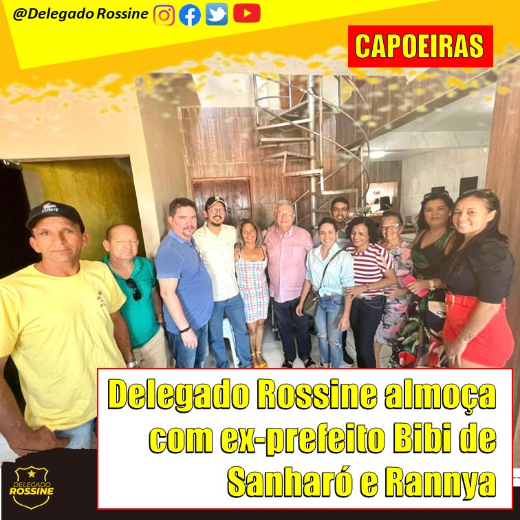 DELEGADO ROSSINE & MARÍLIA ARRAES | Delegado Rossine tem importante reunião com ex-prefeito Bibi, de Sanharó