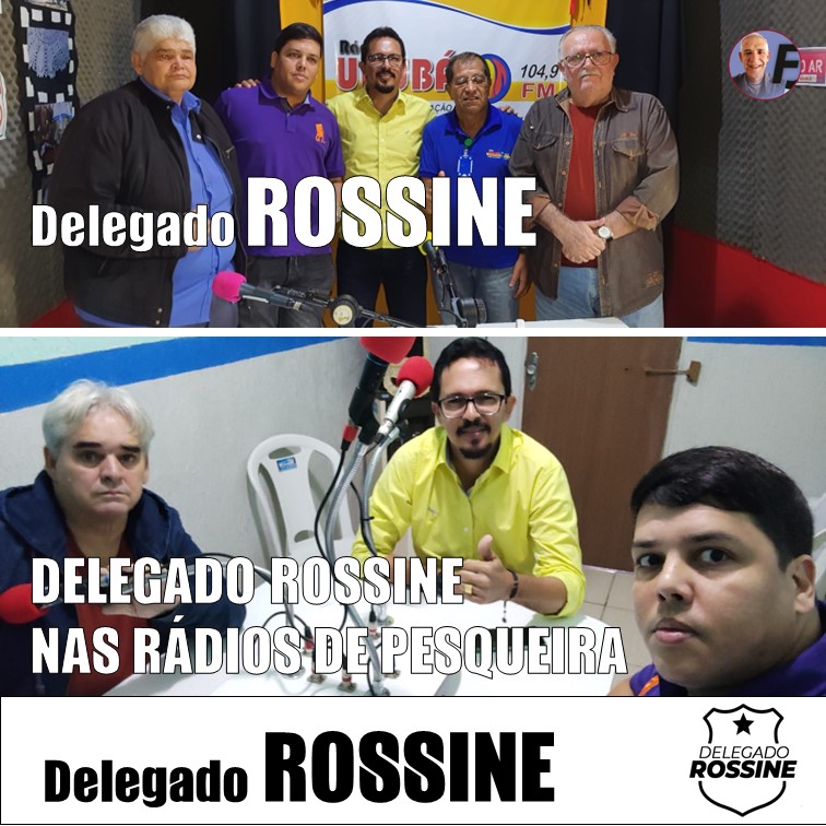 DELEGADO ROSSINE | Concede entrevistas às rádios Urubá FM (Pesqueira) e Mutuca FM