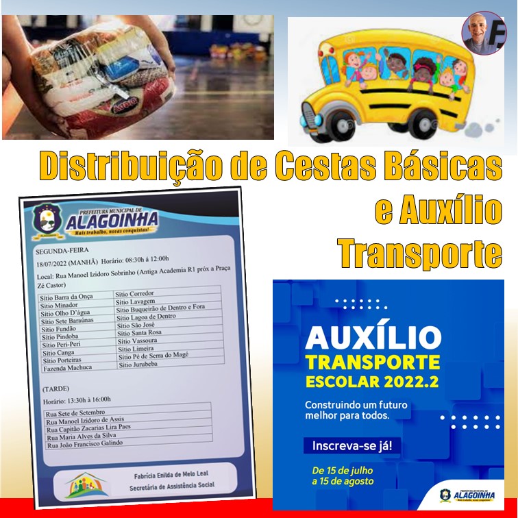 ALAGOINHA | Entrega de cestas básicas às famílias em situação de vulnerabilidade, imunização e Auxílio Transporte