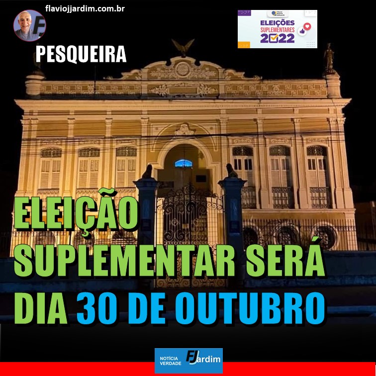 URGENTE DATA MARCADA | ELEIÇÕES SUPLEMENTARES EM PESQUEIRA E JOAQUIM NABUCO PROGRAMADAS PARA 30/10/2022