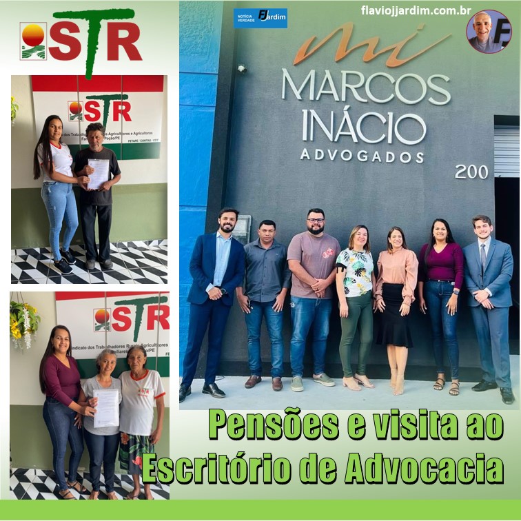 STR POÇÃO | Mais duas pensões concedidas a associados e reunião ao Escritório Marcos Inácio, em Arcoverde