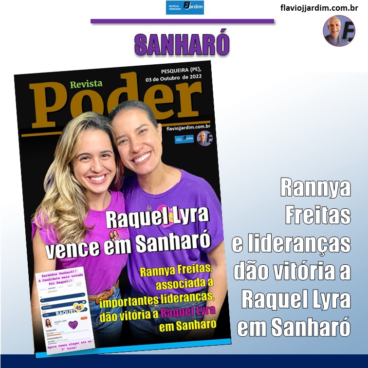 1° LUGAR EM SANHARÓ | Rannya Freitas, associada a importantes lideranças, dão vitória a Raquel Lyra em Sanharó