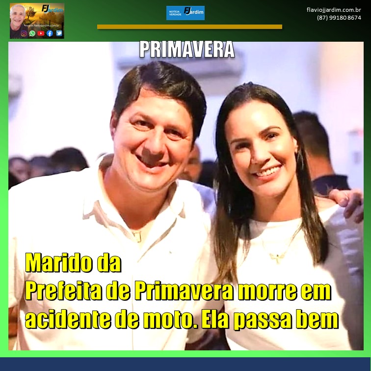 GRAVE ACIDENTE | Marido da Prefeita de Primavera (PE) morre e ela passou por cirurgia