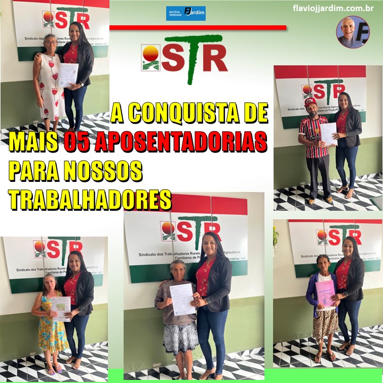 MAIS 5 APOSENTADORIAS | Ação efetiva do Sindicato dos Trabalhadores Rurais de Poção