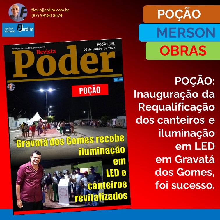 MERSON | Inauguração da iluminação em LED e dos canteiros em Gravatá dos Gomes foi um sucesso. Veja fotos