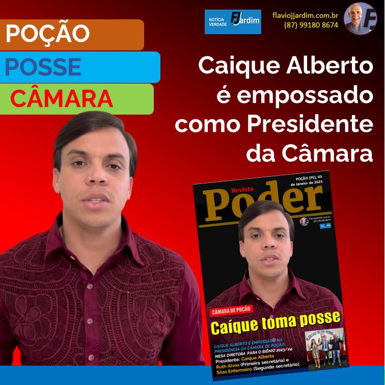 CAÍQUE ALBERTO | Novo presidente da Câmara de Vereadores de Poção assume com a missão de “fazer o bem”