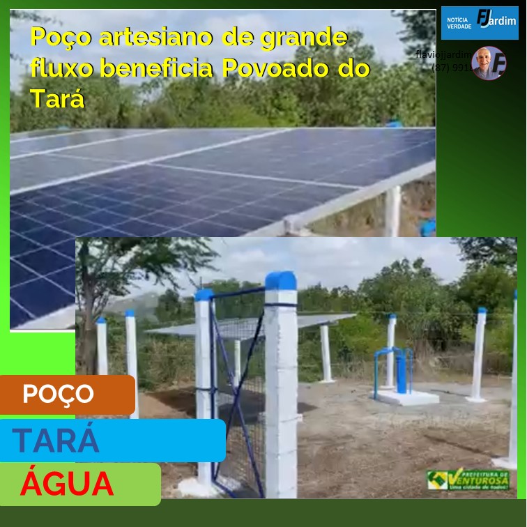 VENTUROSA | Poço de grande fluxo de água potável é aberto e entregue às famílias do Povoado do Tará. Veja vídeo