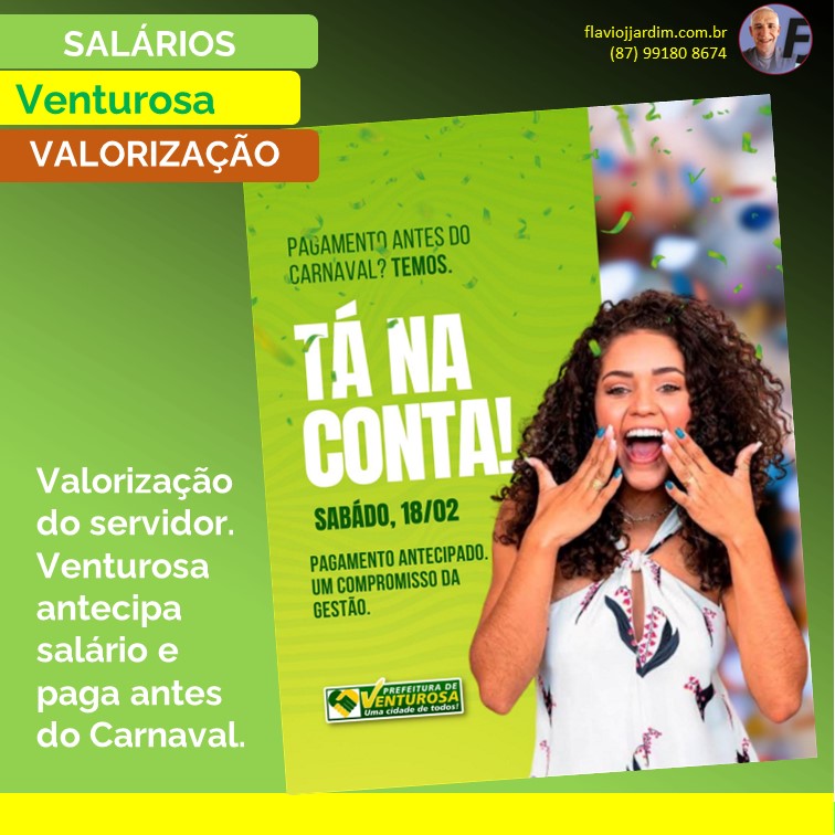 DINHEIRO NA CONTA | Prefeito de Venturosa antecipa pagamento de servidores e paga antes do Carnaval