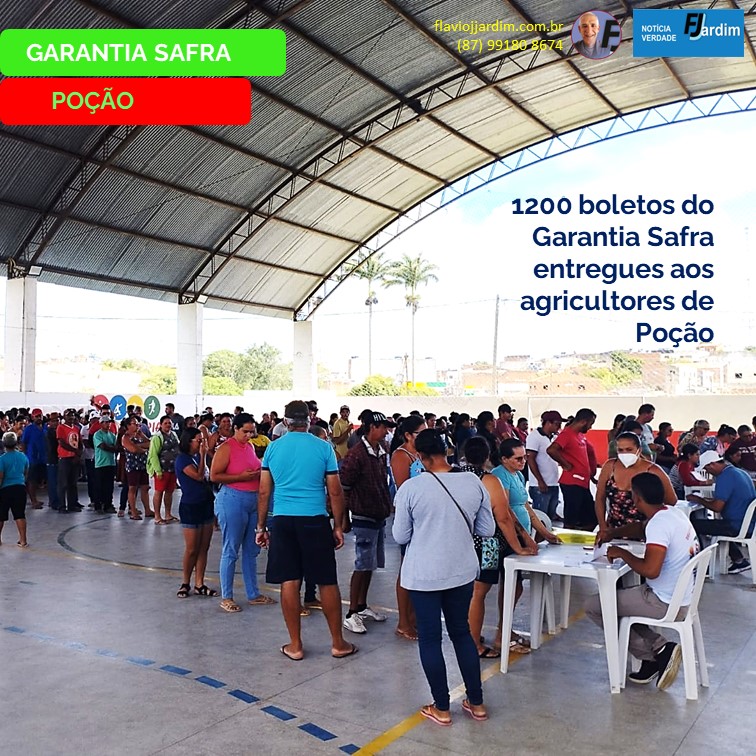 POÇÃO, MERSON | 1 200 boletos entregues do Programa Garantia Safra para agricultores