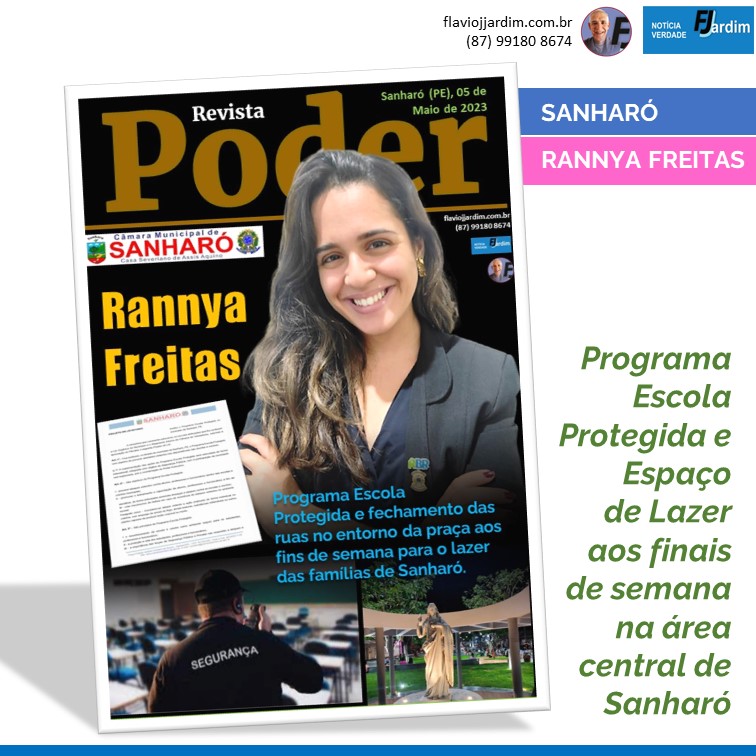 ESCOLA PROTEGIDA E ÁREA DE LAZER | Vereadora Rannya Aquino de Freitas, o Programa Escola Protegida e o fechamento das ruas do entorno da praça aos fins de semana para lazer