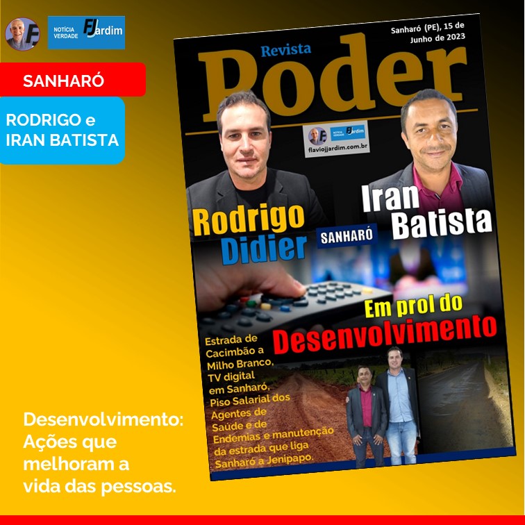RODRIGO DIDIER | Estrada de Cacimbão a Milho Branco, TV digital em Sanharó, Piso Salarial dos Agentes de Saúde e de Endemias e manutenção da estrada que liga Sanharó a Jenipapo