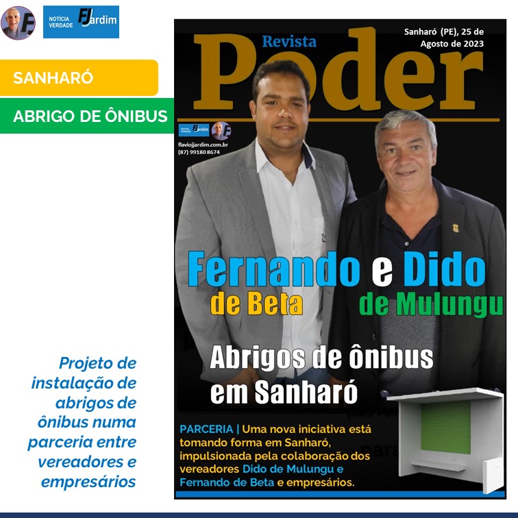 DIDO DE MULUNGU E FERNANDO DE BETA | Projeto de instalação de abrigos de ônibus numa parceria entre vereadores e empresários