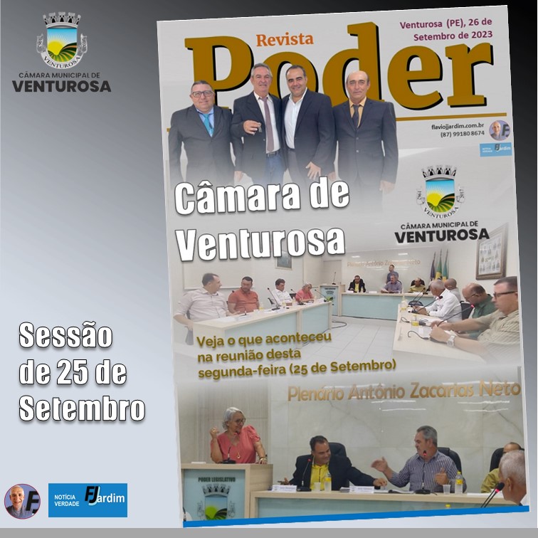VENTUROSA | Sessão da Câmara de Vereadores destaca aprovação das contas do prefeito e pronunciamentos dos vereadores
