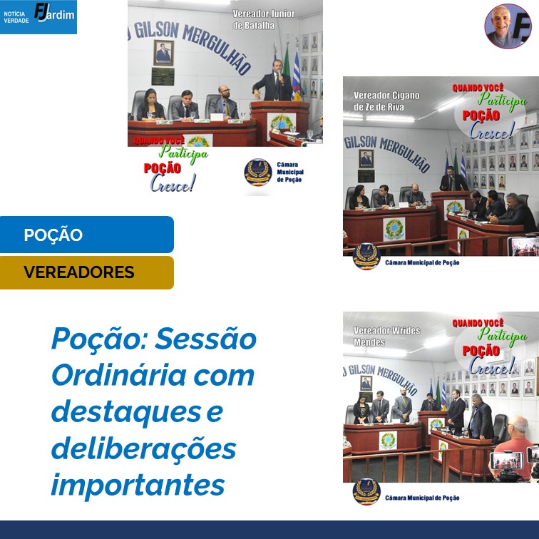 VEREADORES | Câmara de Poção realiza a 28ª Sessão Ordinária com destaques e deliberações importantes. Ouça os áudios