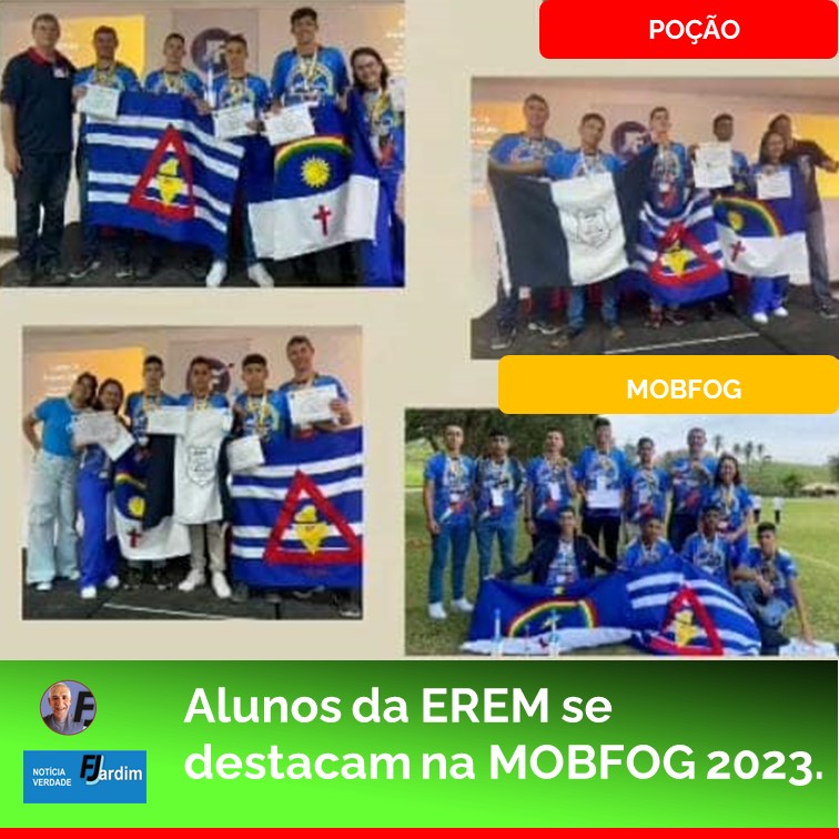 POÇÃO | Alunos da EREM Comendador Manoel Caetano de Brito se destacam na MOBFOG 2023