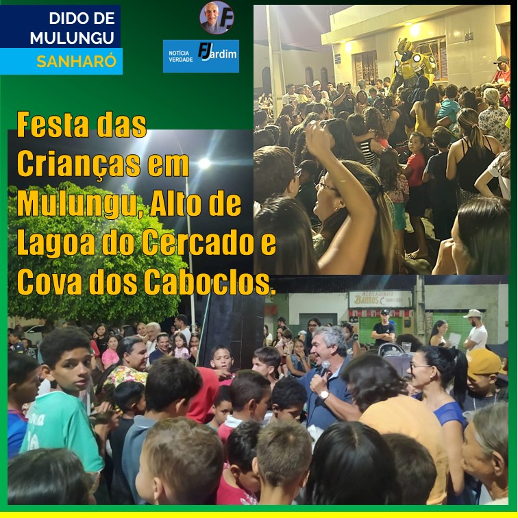DIDO | Festa das Crianças em Sanharó: Vereador Dido de Mulungu promove evento repleto de diversão e alegria