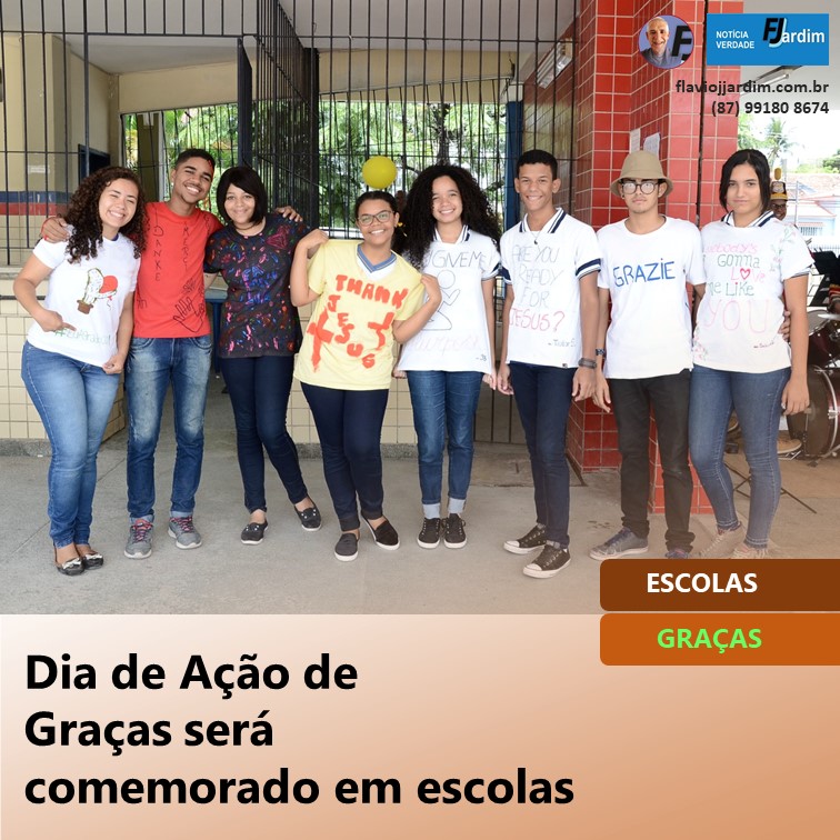 Dia de Ação de Graças será comemorado em escolas e com lançamento de filme sobre gratidão