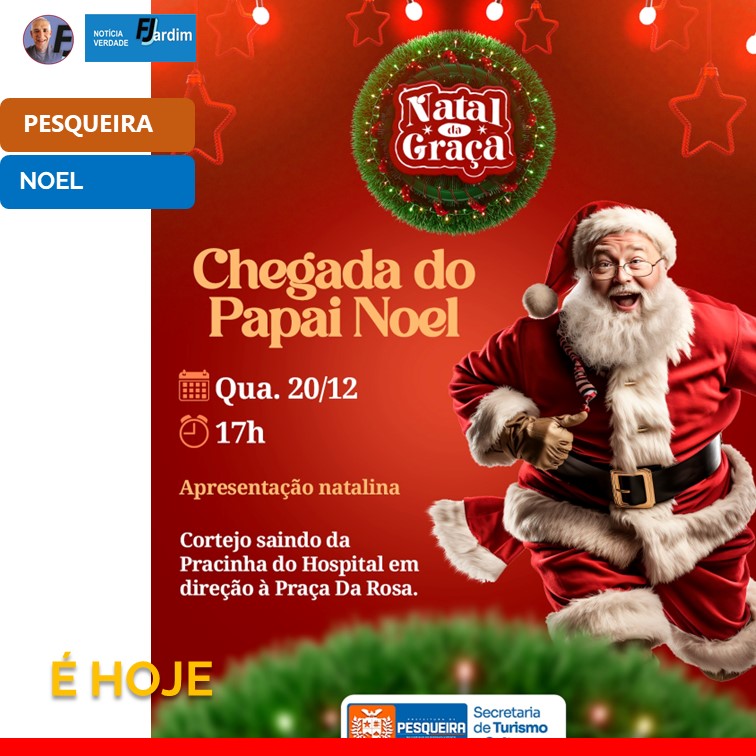 É HOJE | A Magia do Natal Chega a Pesqueira com a Chegada Triunfal do Papai Noel