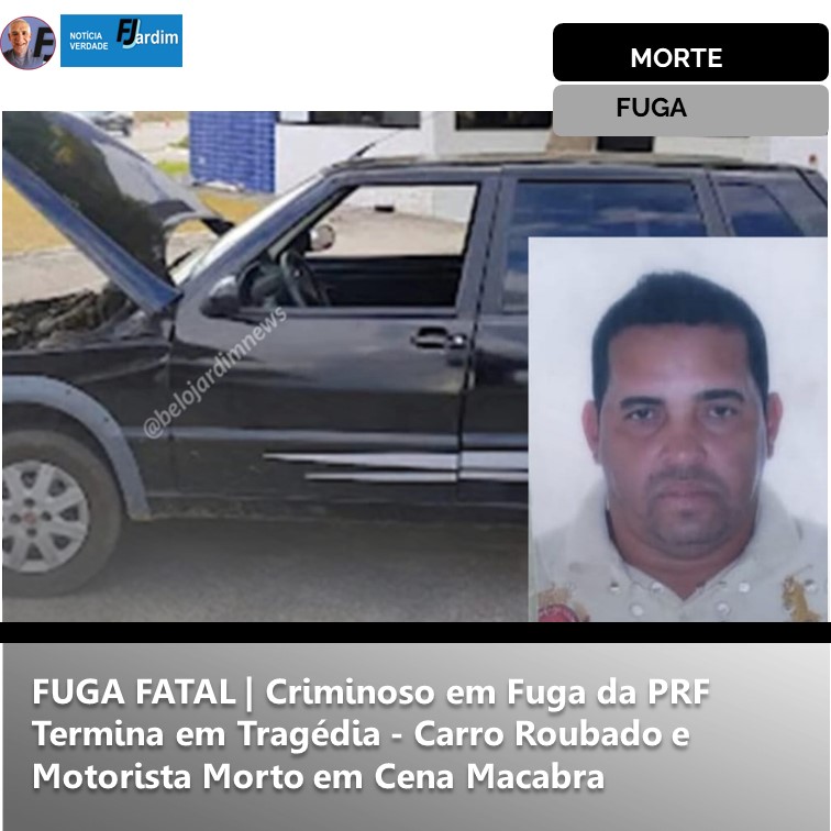 FUGA FATAL | Criminoso em Fuga da PRF Termina em Tragédia - Carro Roubado e Motorista Morto em Cena Macabra