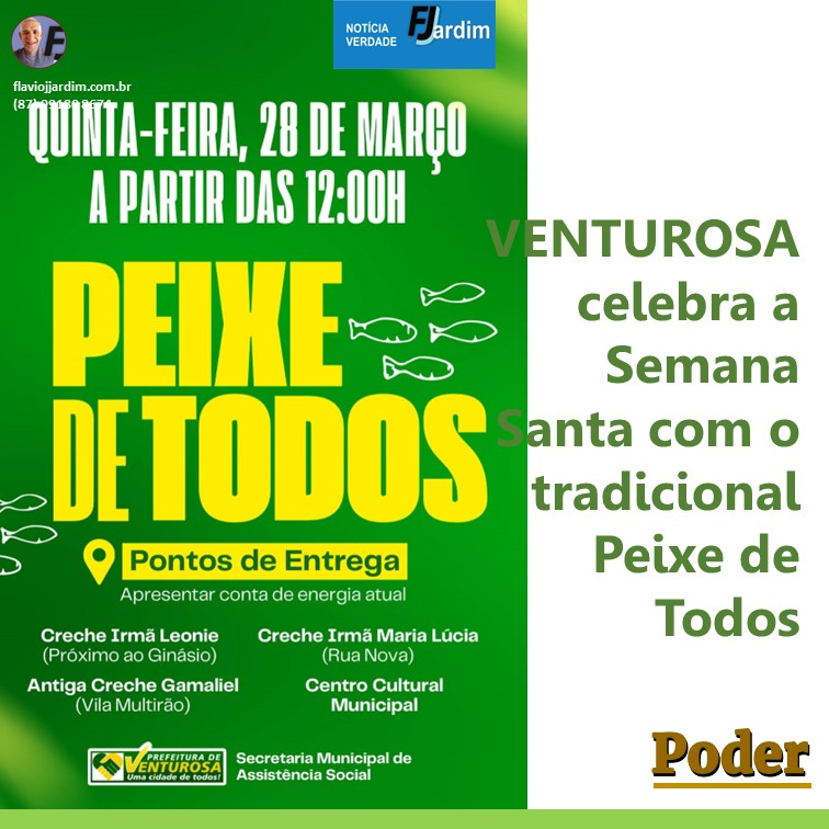 VENTUROSA celebra a Semana Santa com o tradicional Peixe de Todos