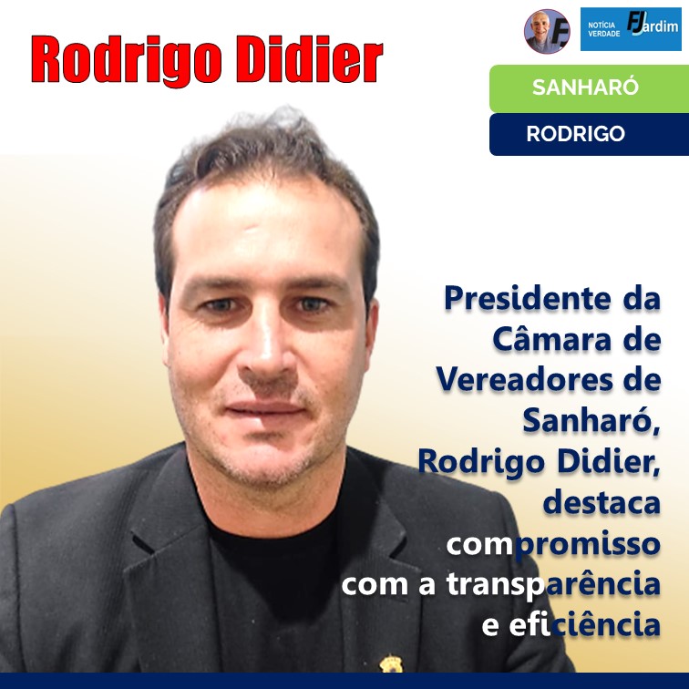 RODRIGO | Austeridade na Administração Pública: Presidente da Câmara de Vereadores de Sanharó, Rodrigo Didier, destaca compromisso com a transparência e eficiência