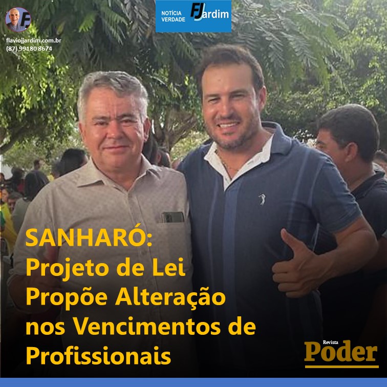 SALÁRIO EM SANHARÓ | Projeto de Lei Propõe Alteração nos Vencimentos de Profissionais em Sanharó