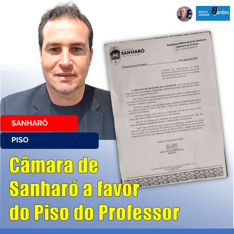 PISO DOS PROFESSORES | Sanharó celebra conquista histórica: Professores da rede municipal receberão salários dignos