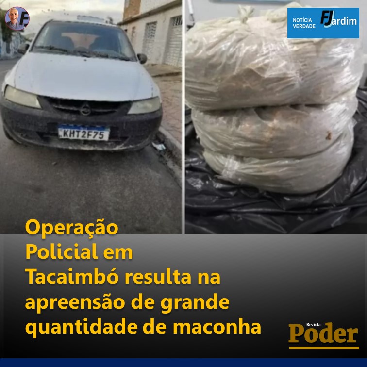 Operação Policial em Tacaimbó resulta na apreensão de grande quantidade de maconha
