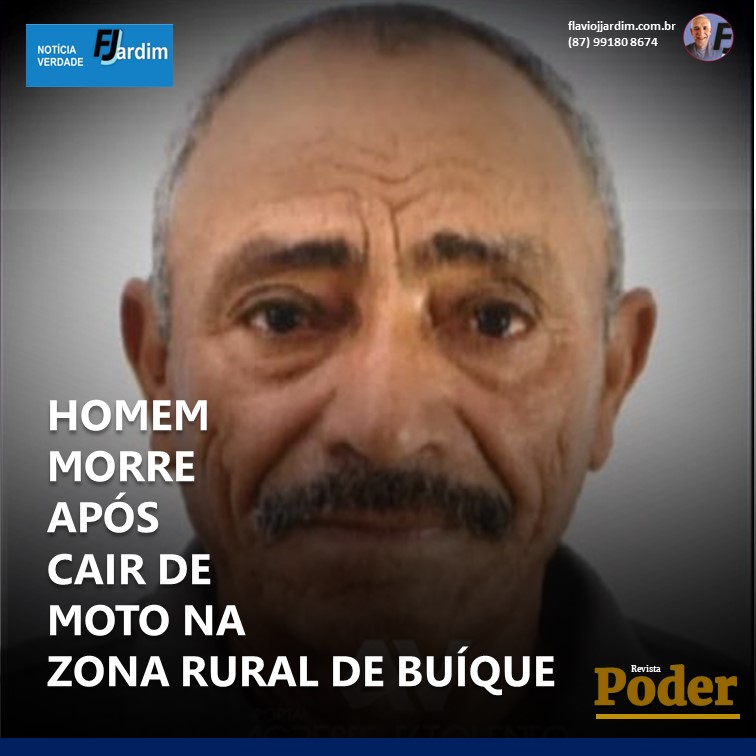 HOMEM MORRE APÓS CAIR DE MOTO NA ZONA RURAL DE BUÍQUE