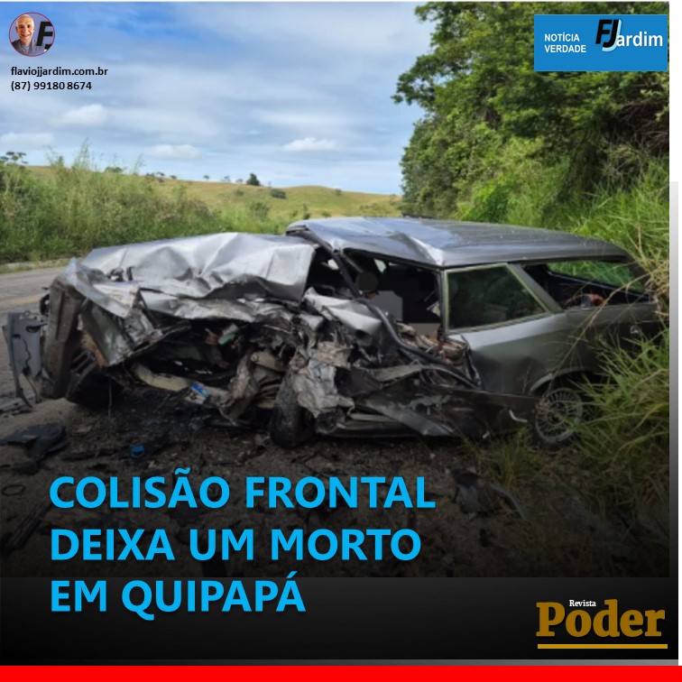 COLISÃO FRONTAL DEIXA UM MORTO EM QUIPAPÁ