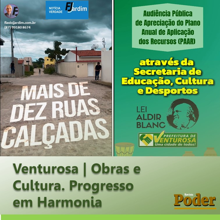 Venturosa | Obras e Cultura. Progresso em Harmonia