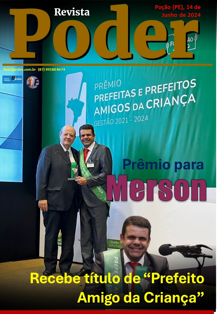 Merson é Reconhecido com o Prêmio 'Prefeito Amigo da Criança' Mais Uma Vez