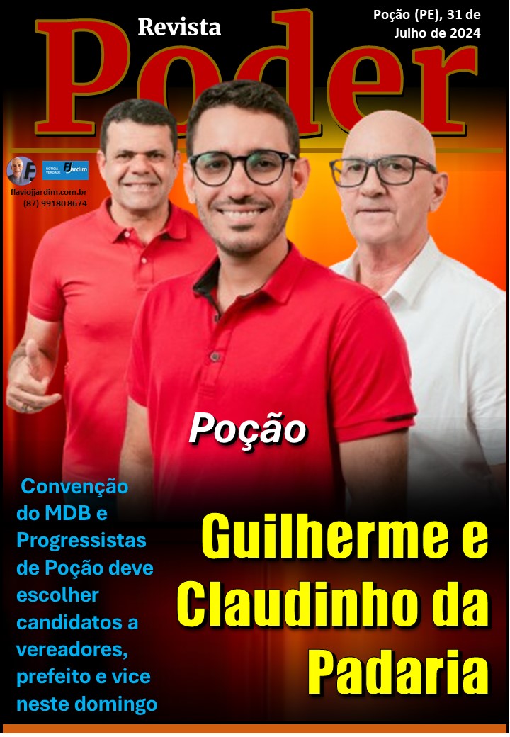 POÇÃO | Vice de Guilherme Vasconcelos será Claudinho da Padaria. Juntos por Poção: Convenção do MDB e Progressistas