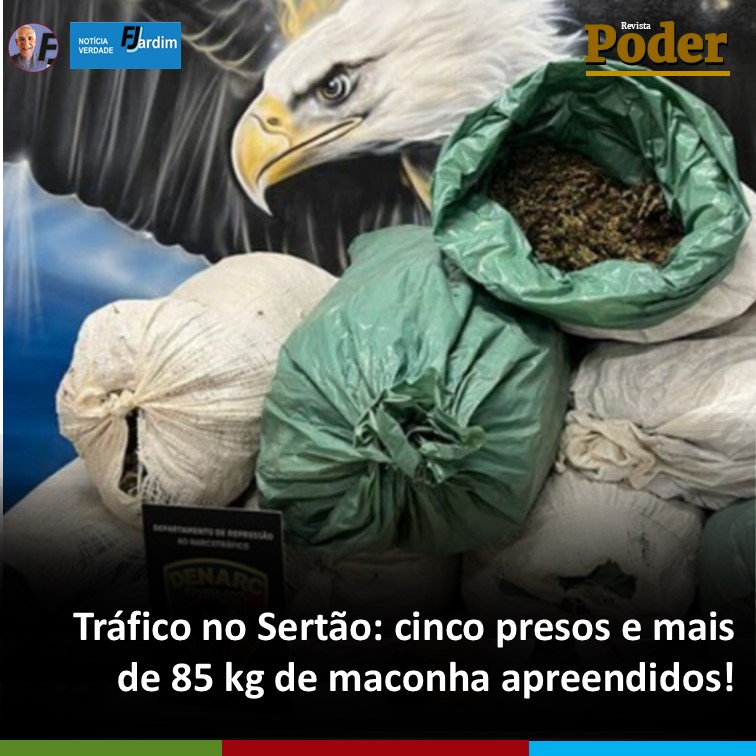 ALERTA! Golpe Pesado contra o tráfico no Sertão: cinco presos e mais de 85 kg de maconha apreendidos!