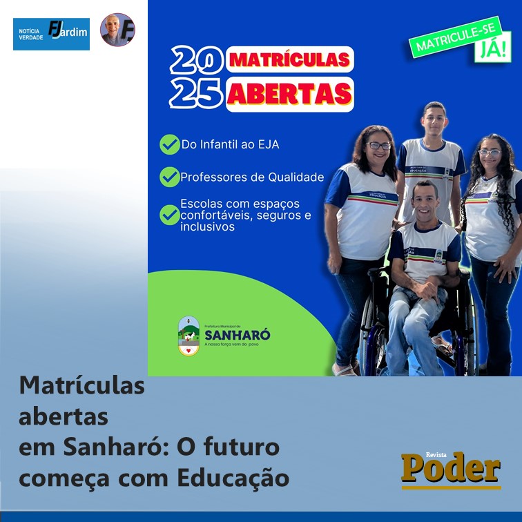 Matrículas abertas em Sanharó: O futuro começa com educação
