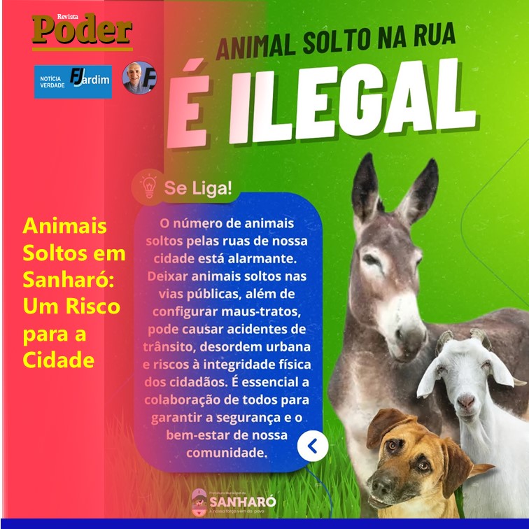 Animais Soltos em Sanharó: Um Risco para a Cidade